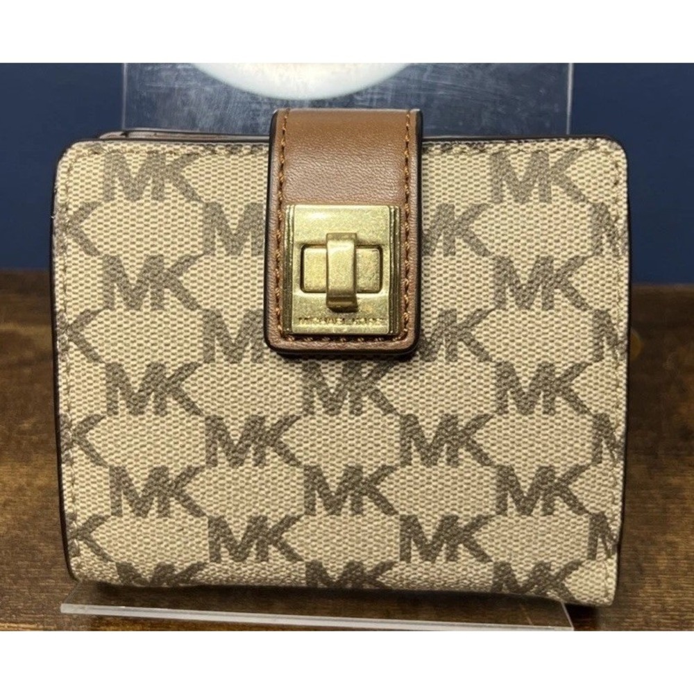 Michael Kors Natalie Medium Flap Bifold Women's Wallet Brown